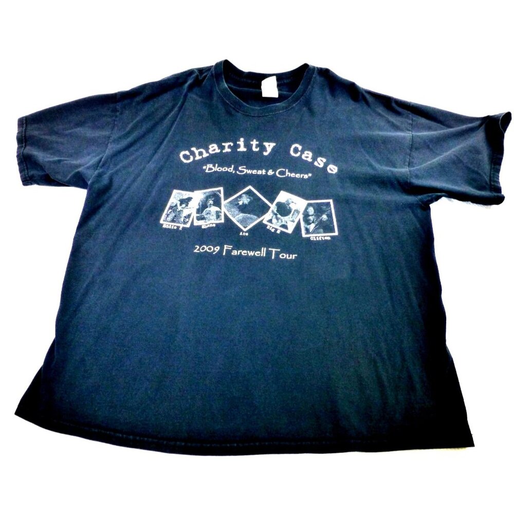 Charity Case Band Charlotte NC DJ Ace‎ 2009 Farewell Tour T-Shirt Mens 2XL Black
